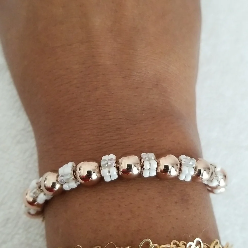 New Kenneth Cole Woven Bead Slider Bracelet